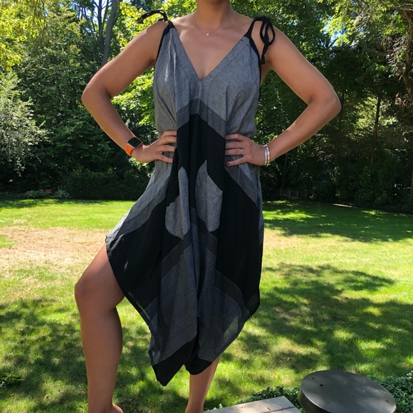 Easy Living OSFA crop pant black/grey jumpsuit - Picture 1 of 12